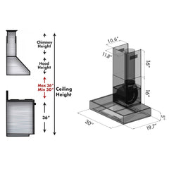 ZLINE Convertible Professional Wall Mount Range Hood in Stainless Steel - KECOM - The Home Selection