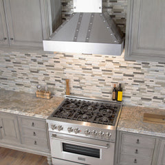 ZLINE Convertible Vent Designer Series Wall Mount Range Hood in DuraSnow™ Stainless Steel - 655-4SSSS - The Home Selection