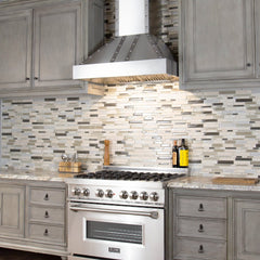 ZLINE Convertible Vent Designer Series Wall Mount Range Hood in DuraSnow™ Stainless Steel - 655-4SSSS - The Home Selection