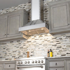 ZLINE Convertible Vent Designer Series Wall Mount Range Hood in DuraSnow™ Stainless Steel - 655-4SSSS - The Home Selection