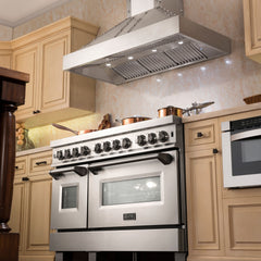 ZLINE Convertible Vent Designer Series Wall Mount Range Hood in DuraSnow™ Stainless Steel - 655-4SSSS - The Home Selection