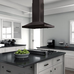ZLINE Convertible Vent Island Mount Range Hood in Black Stainless Steel - BSGL2iN - The Home Selection