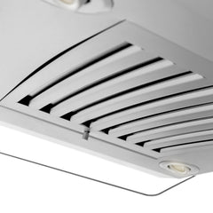 ZLINE Convertible Vent Island Mount Range Hood in Stainless Steel & Glass - GL14i - The Home Selection