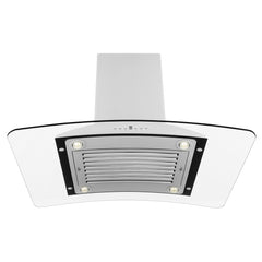 ZLINE Convertible Vent Island Mount Range Hood in Stainless Steel & Glass - GL9i - The Home Selection