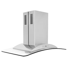 ZLINE Convertible Vent Island Mount Range Hood in Stainless Steel & Glass - GL9i - The Home Selection