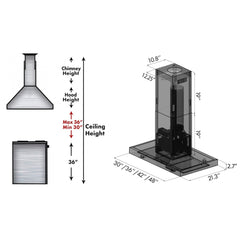 ZLINE Convertible Vent Island Mount Range Hood in Stainless Steel - KE2i - The Home Selection