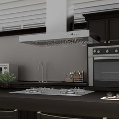 ZLINE Convertible Vent Island Mount Range Hood in Stainless Steel - KE2i - The Home Selection