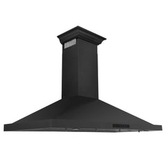 ZLINE Convertible Vent Wall Mount Range Hood in Black Stainless Steel with Crown Molding - BSKBNCRN-24 - The Home Selection