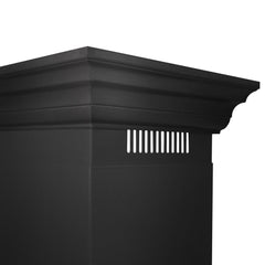 ZLINE Convertible Vent Wall Mount Range Hood in Black Stainless Steel with Crown Molding - BSKENCRN - The Home Selection