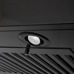 ZLINE Convertible Vent Wall Mount Range Hood in Black Stainless Steel with Crown Molding - BSKENCRN - The Home Selection