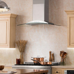 ZLINE Convertible Vent Wall Mount Range Hood in Stainless Steel & Glass - KN - The Home Selection