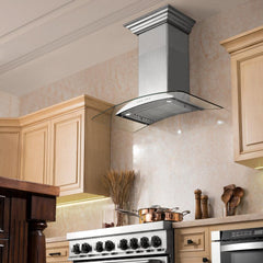 ZLINE Convertible Vent Wall Mount Range Hood in Stainless Steel & Glass - KN - The Home Selection