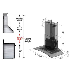 ZLINE Convertible Vent Wall Mount Range Hood in Stainless Steel & Glass - KN - The Home Selection