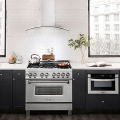 ZLINE Convertible Vent Wall Mount Range Hood in Stainless Steel & Glass - KN4 - The Home Selection