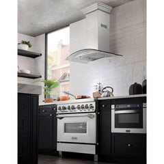 ZLINE Convertible Vent Wall Mount Range Hood in Stainless Steel & Glass - KN4 - The Home Selection