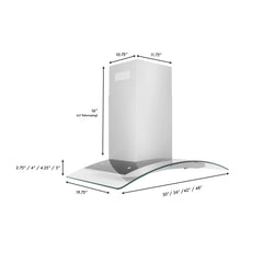 ZLINE Convertible Vent Wall Mount Range Hood in Stainless Steel & Glass - KN4 - The Home Selection