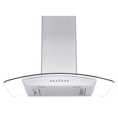 ZLINE Convertible Vent Wall Mount Range Hood in Stainless Steel & Glass with Crown Molding - KZCRN - The Home Selection