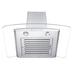ZLINE Convertible Vent Wall Mount Range Hood in Stainless Steel & Glass with Crown Molding - KZCRN - The Home Selection