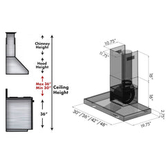 ZLINE Convertible Vent Wall Mount Range Hood in Stainless Steel - KE - The Home Selection