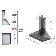 ZLINE Convertible Vent Wall Mount Range Hood in Stainless Steel - KL3 - The Home Selection