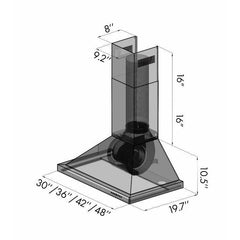 ZLINE Convertible Vent Wall Mount Range Hood in Stainless Steel with Crown Molding - KBCRN - The Home Selection