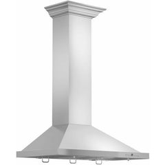 ZLINE Convertible Vent Wall Mount Range Hood in Stainless Steel with Crown Molding - KBCRN - The Home Selection