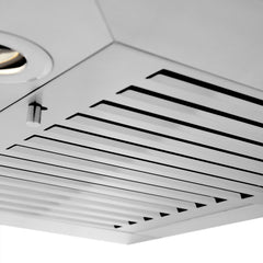 ZLINE Convertible Vent Wall Mount Range Hood in Stainless Steel with Crown Molding - KECRN - The Home Selection