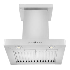 ZLINE Convertible Vent Wall Mount Range Hood in Stainless Steel with Crown Molding - KECRN - The Home Selection