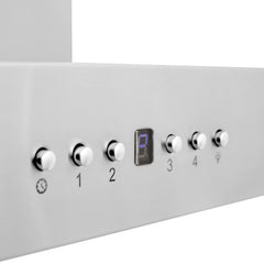 ZLINE Convertible Vent Wall Mount Range Hood in Stainless Steel with Crown Molding - KECRN - The Home Selection