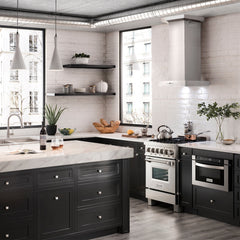 ZLINE Convertible Vent Wall Mount Range Hood in Stainless Steel with Crown Molding - KECRN - The Home Selection