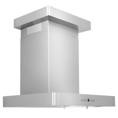 ZLINE Convertible Vent Wall Mount Range Hood in Stainless Steel with Crown Molding - KECRN - The Home Selection