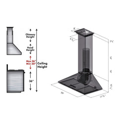 ZLINE Convertible Vent Wall Mount Range Hood in Stainless Steel with Crown Molding - KL2CRN - The Home Selection