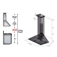 ZLINE Convertible Vent Wall Mount Range Hood in Stainless Steel with Crown Molding - KL2CRN - The Home Selection