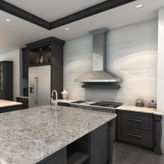 ZLINE Convertible Vent Wall Mount Range Hood in Stainless Steel with Crown Molding - KL2CRN - The Home Selection