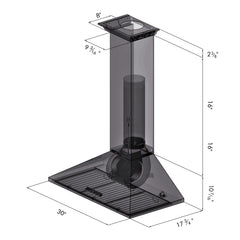 ZLINE Convertible Vent Wall Mount Range Hood in Stainless Steel with Crown Molding - KL2CRN - The Home Selection