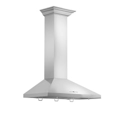ZLINE Convertible Vent Wall Mount Range Hood in Stainless Steel with Crown Molding - KL2CRN - The Home Selection