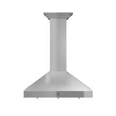 ZLINE Convertible Vent Wall Mount Range Hood in Stainless Steel with Crown Molding - KL3CRN - The Home Selection