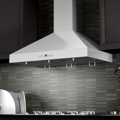 ZLINE Convertible Vent Wall Mount Range Hood in Stainless Steel with Crown Molding - KL3CRN - The Home Selection