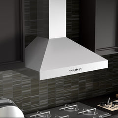 ZLINE Convertible Vent Wall Mount Range Hood in Stainless Steel with Crown Molding - KL3CRN - The Home Selection