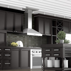ZLINE Convertible Vent Wall Mount Range Hood in Stainless Steel with Crown Molding - KL3CRN - The Home Selection