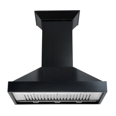 ZLINE Convertible Vent Wooden Wall Mount Range Hood in Black - KBCC - The Home Selection