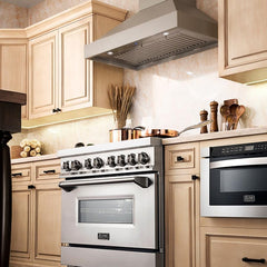 ZLINE Convertible Vent Wooden Wall Mount Range Hood in Gray - KBUU - The Home Selection