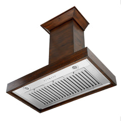 ZLINE Convertible Vent Wooden Wall Mount Range Hood in Walnut - KBRR - The Home Selection