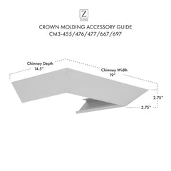 ZLINE Crown Molding #3 For Wall Range Hood - CM3-455/476/477/667/697 - The Home Selection