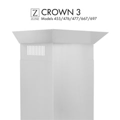 ZLINE Crown Molding #3 For Wall Range Hood - CM3-455/476/477/667/697 - The Home Selection