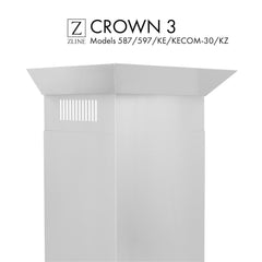 ZLINE Crown Molding #3 For Wall Range Hood - CM3-587/597/KE/KECOM-30/KZ - The Home Selection
