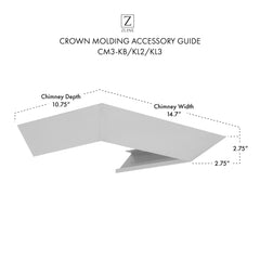 ZLINE Crown Molding #3 For Wall Range Hood - CM3-KB/KL2/KL3 - The Home Selection