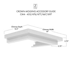 ZLINE Crown Molding #4 For Wall Range Hood - CM4-455/476/477/667/697 - The Home Selection