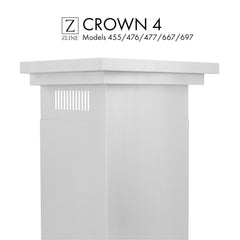 ZLINE Crown Molding #4 For Wall Range Hood - CM4-455/476/477/667/697 - The Home Selection