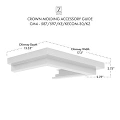 ZLINE Crown Molding #4 For Wall Range Hood - CM4-587/597/KE/KECOM-30/KZ - The Home Selection